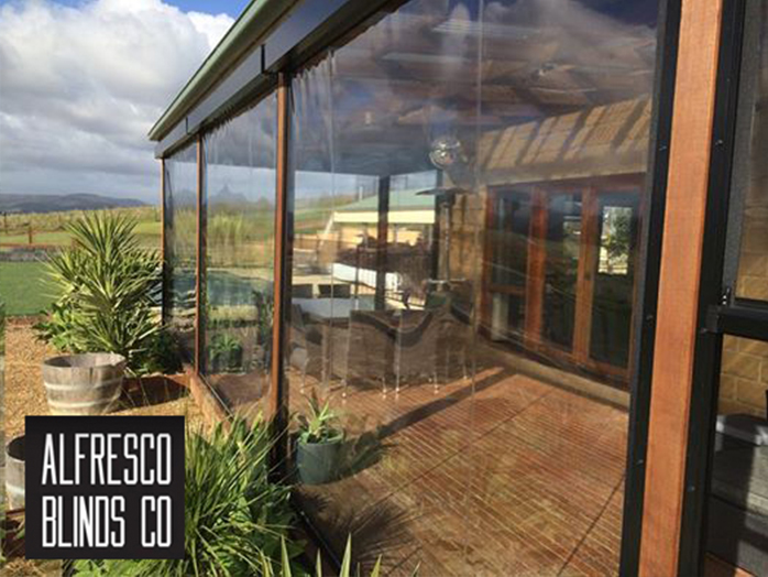 Clear outdoor blinds from Ziptrak