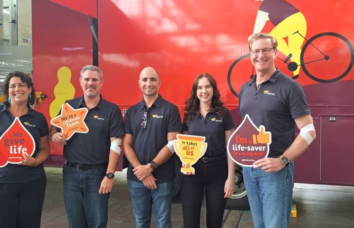 Ziptrak after their donation to the LifeBlood Team!