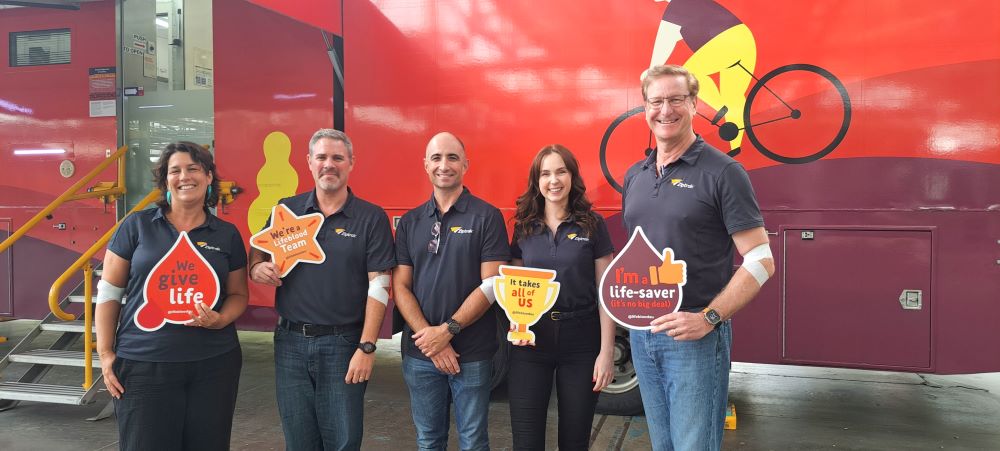 Ziptrak after their donation to the LifeBlood Team!