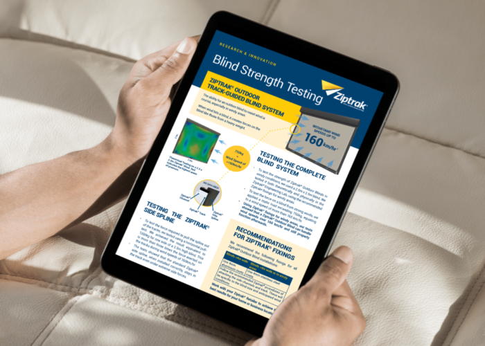 Ziptrak Blind Strength Testing